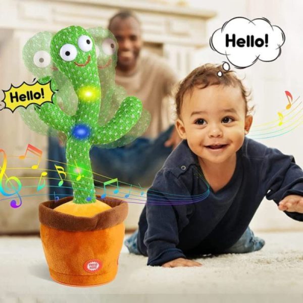 Portable Rechargeable Dancing Cactus Toy Funny Education Toys For Babies (with Box)